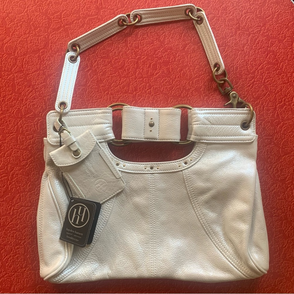 RARE Hayden Harnett White Handbag Mercer Clutch